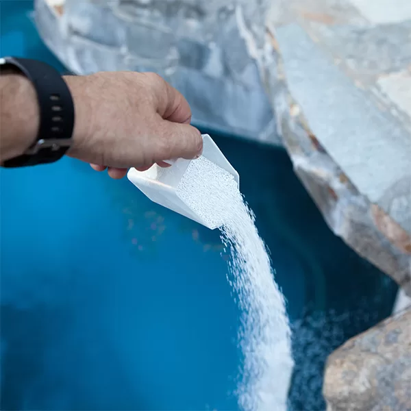 don't add chemicals at the same time when opening your pool